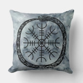 大理石に対する畏怖のヘルムを持つ北の世界のヘビ クッション (正面)