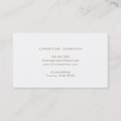 大理石に金ゴールド箔ロータスをシミュレート 名刺 (裏面)