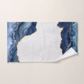 大理石に青い瑪瑙と金ゴールド バスタオルセット (ハンドタオル)