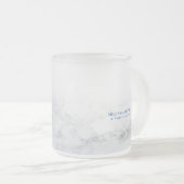 大理石のお洒落透明なカスタマイズ可能な文字 フロストグラスマグカップ (正面右)