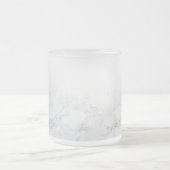 大理石のお洒落透明なカスタマイズ可能な文字 フロストグラスマグカップ (中央)