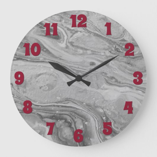 大理石のような時計 ラージ壁時計 (正面)