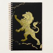 大理石のような金の王獅子 プランナー手帳 (正面)