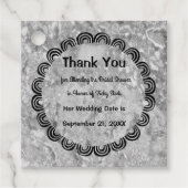 大理石のウェディングシャワー用フェイクメッセージカード フェイバータグ (正面)