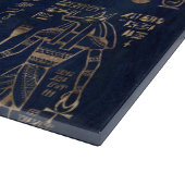 大理石のエジプトのヒエログリフそして神金ゴールド カッティングボード (角)