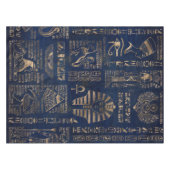 大理石のエジプトのヒエログリフそして神金ゴールド テーブルクロス (正面(横))