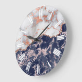 大理石のエレガント背景 ラージ壁時計 (傾斜)