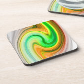 大理石のカラー波 コースター (左側)