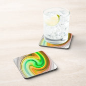 大理石のカラー波 コースター (右側)