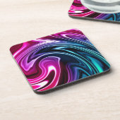 大理石のカラー波 コースター (左側)