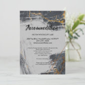 大理石のグリッタージオメトリック収容筐体 招待状 (スタンド正面)