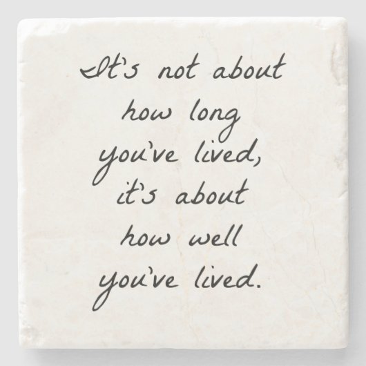 大理石のコースターをどれだけ生きてきたか ストーンコースター (正面)