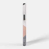 大理石のジオメトリパターン iPhoneケース (右側面)