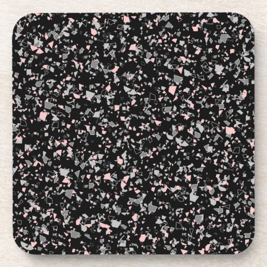 大理石のチップス石のシェイプのピース抽象芸術テクスチャ コースター (正面)