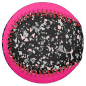 大理石のチップス石のシェイプのピース抽象芸術テクスチャ ソフトボール (正面左)