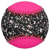 大理石のチップス石のシェイプのピース抽象芸術テクスチャ ソフトボール (正面)