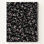 大理石のチップス石のシェイプのピース抽象芸術テクスチャ ノートブック (裏面)