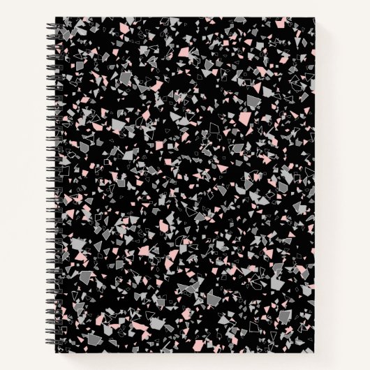 大理石のチップス石のシェイプのピース抽象芸術テクスチャ ノートブック (正面)