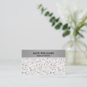 大理石のチップス石のシェイプのピース抽象芸術テクスチャ 名刺 (スタンド正面)