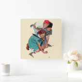 大理石のチャンピオン スクエア壁時計 (ホーム)