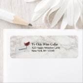 大理石のテクスチャにフェイクワイングラス ラベル (インサイチュ)