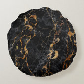 大理石のテクスチャエレガント：石のサーフェス ラウンドクッション (裏面)