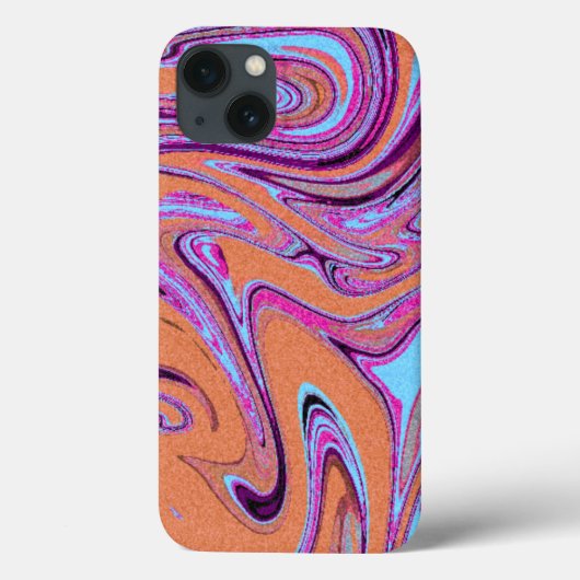 大理石のテクスチャパターカラフルンかわいい Case-Mate iPhoneケース (裏面)