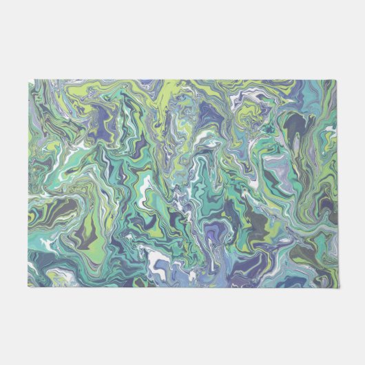 大理石のテクスチャパターンかわいい ドアマット (正面)