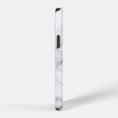 大理石のテクスチャー 白 iPhoneケース (右側面)