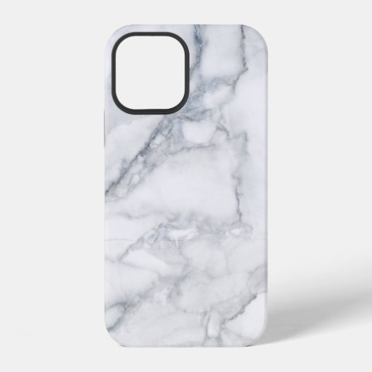 大理石のテクスチャー 白 iPhoneケース (裏面)