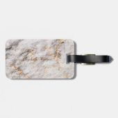 大理石のテクスチャ、モノグラムパーソナライズされた- ラゲッジタグ (裏面横)