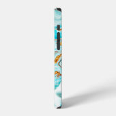 大理石のテクスチャ。東洋の技法。現代アート iPhoneケース (左側面)