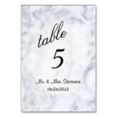 大理石のテーブルパーソナライズされた番号 テーブルナンバー (裏面)