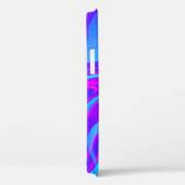 大理石のトリップ(幻覚体験)のような渦巻きプリント紫の青 Case-Mate iPhoneケース (裏面 / 右)