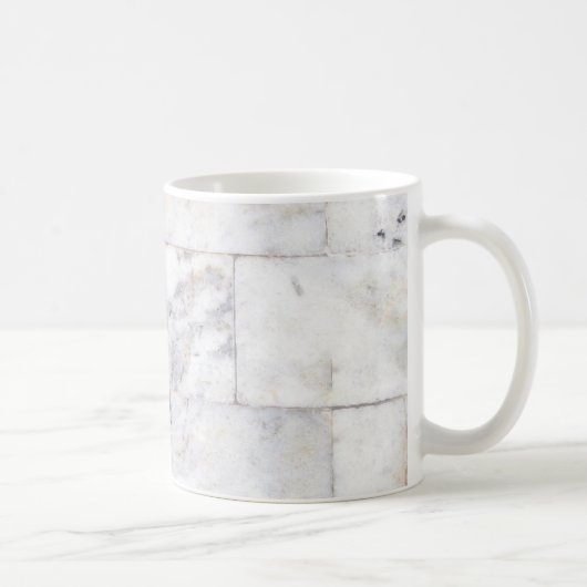 大理石のパターン白と茶色のセラミック コーヒーマグカップ (右)