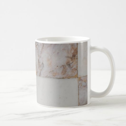 大理石のパターン白と茶色のセラミック コーヒーマグカップ (右)