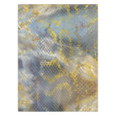 大理石のフェイクな金ゴールドのスネークスキンの質 テーブルクロス (正面)