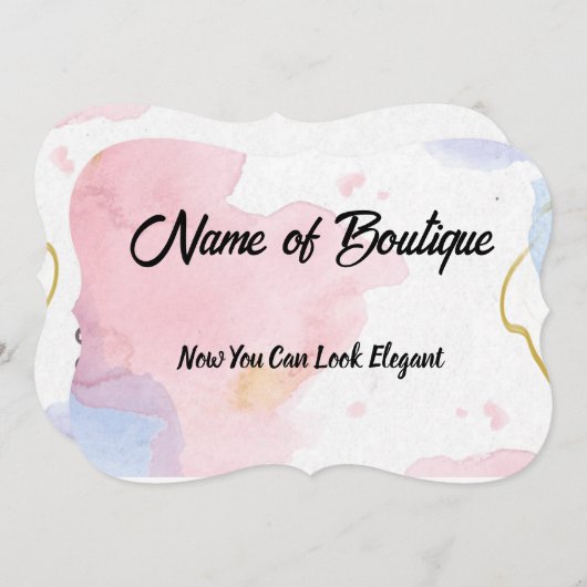 大理石のブティックのマネージャーbusinの素敵な色 招待状 (正面/裏面)