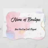 大理石のブティックのマネージャーbusinの素敵な色 招待状 (正面)