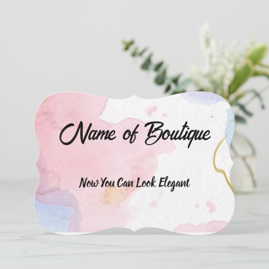 大理石のブティックのマネージャーbusinの素敵な色 招待状 (スタンド正面)