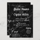 大理石のブライダルシャワーへの招待 招待状 (正面/裏面)