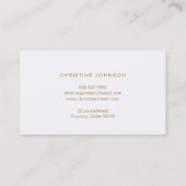 大理石のヘアスタイリストスクリプト 名刺 (裏面)