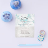 大理石のヘアスタイルのはさみ チラシ (シングル)