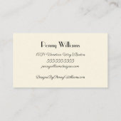 大理石のベニスのピンク絵画の牡丹 名刺 (裏面)