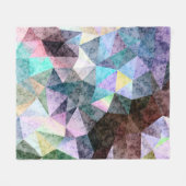 大理石のポリゴンパターン フリースブランケット (正面(横))