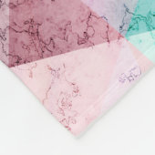 大理石のポリゴンパターン フリースブランケット (角)