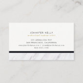 大理石のメーキャップアーティストの名刺 名刺 (裏面)