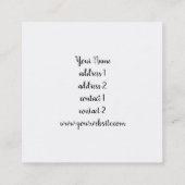 大理石のモノグラム スクエア名刺 (裏面)