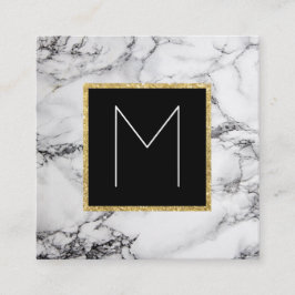 大理石のモノグラム スクエア名刺