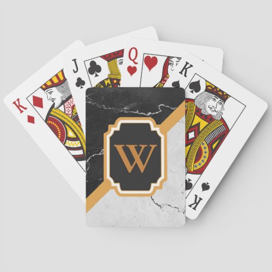 大理石のモノグラム トランプ (裏面)